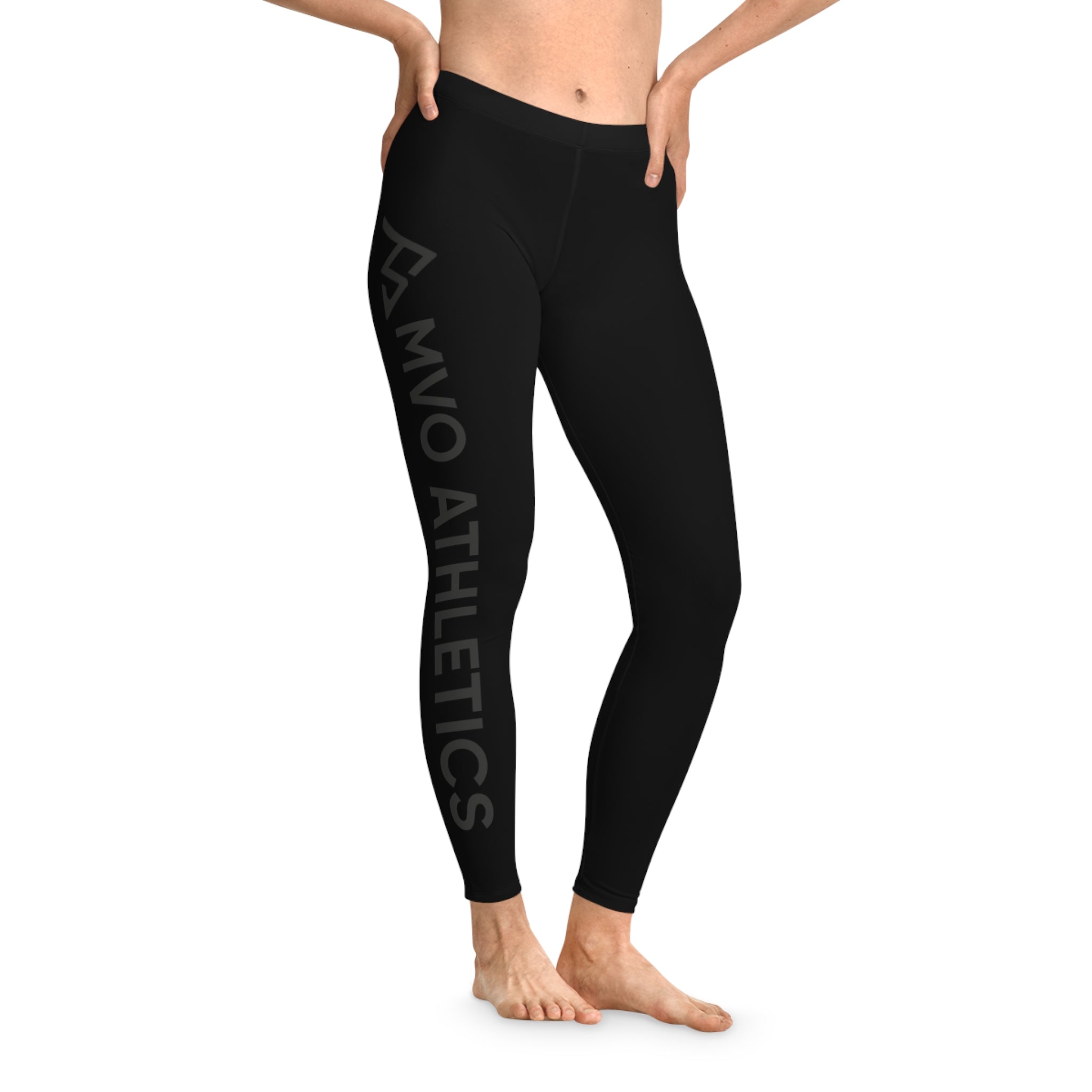 Slim Fit Performance Yoga Pants with Side ‘MVO ATHLETICS’ Logo